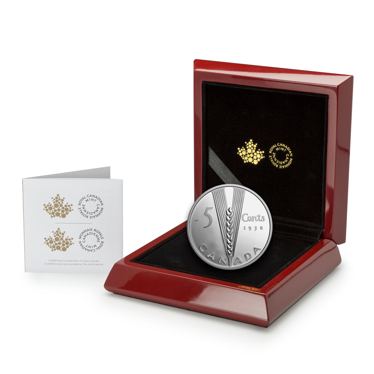 2024 5 Cent Lost Designs From the Archives: Emanuel Hahn's Wheat - Pure Silver Coin