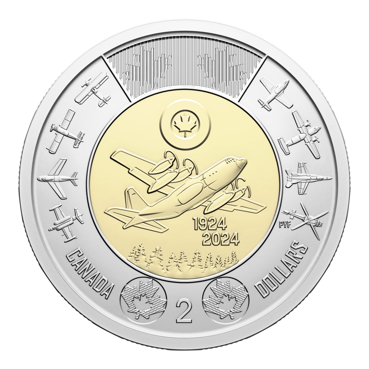 2024 $2 Special Wrap Roll: 100th Anniversary of the Royal Canadian Air Force (Non-Colourized)