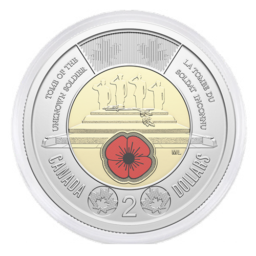 2025 $2 Honouring Canada's Unknown Soldier Special Wrap Roll Box Set