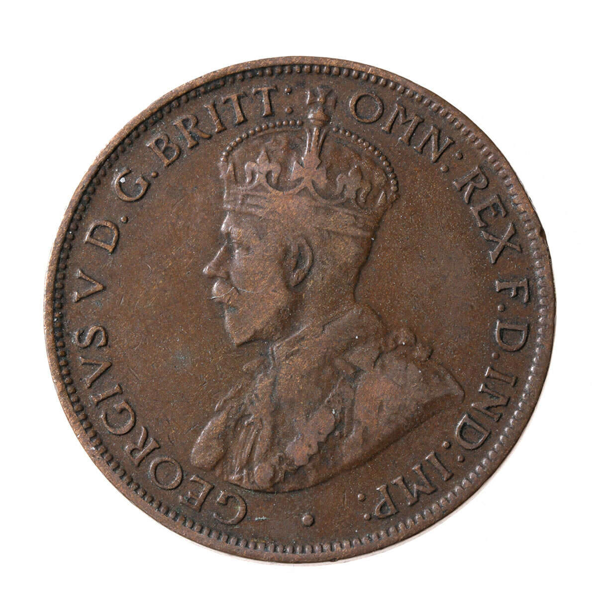 Australia Bronze 1915 -  1/2 Penny George V H VF-20