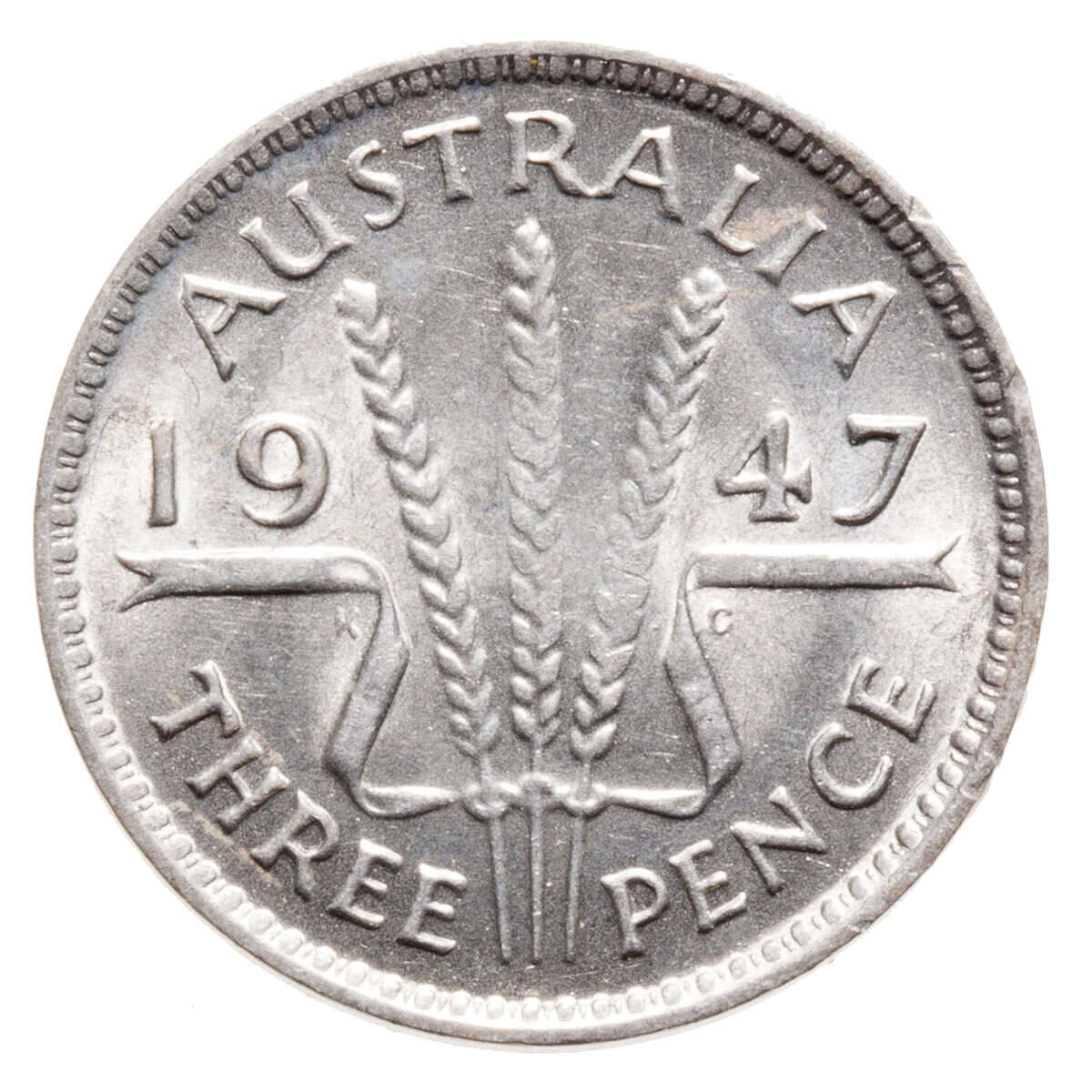 Australia 3 pence 1947 George VI AU-55