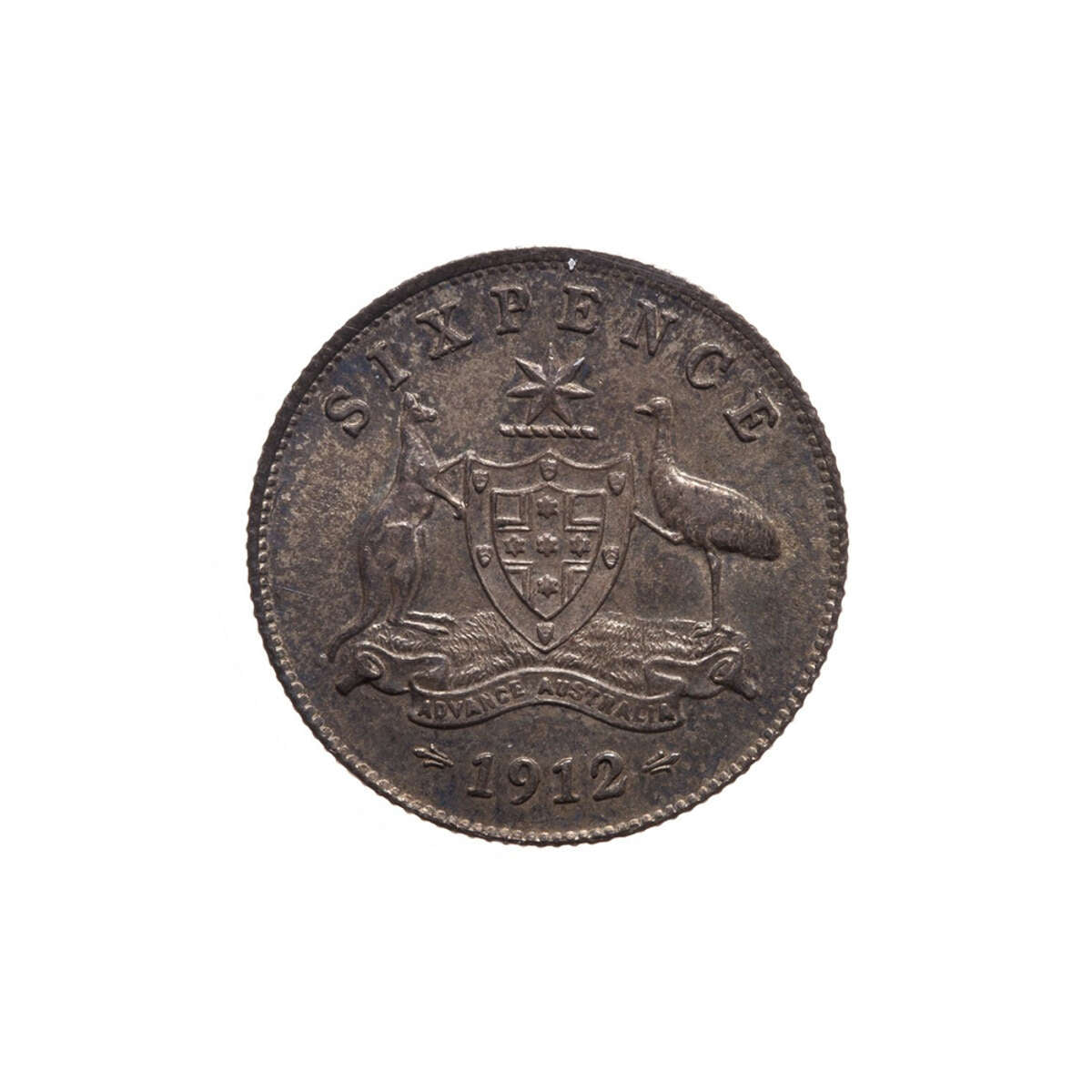 Australia 6 pence 1912 AU-55 ICCS