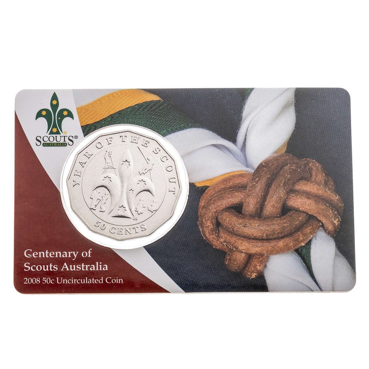 Australia 2008 50 cents Unc Coin - Centenary of Scouts Australia Commemorative