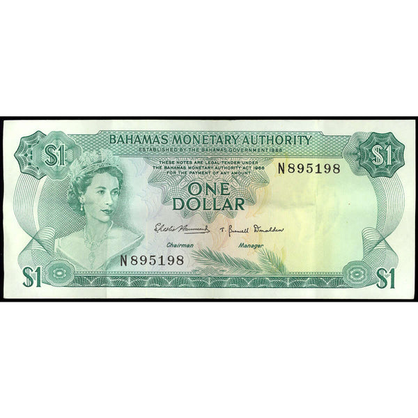 Bahamas 1 Dollar 1968 Elizabeth II VF-30