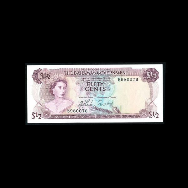 Bahamas 1/2 Dollar 1965 Elizabeth II UNC-60