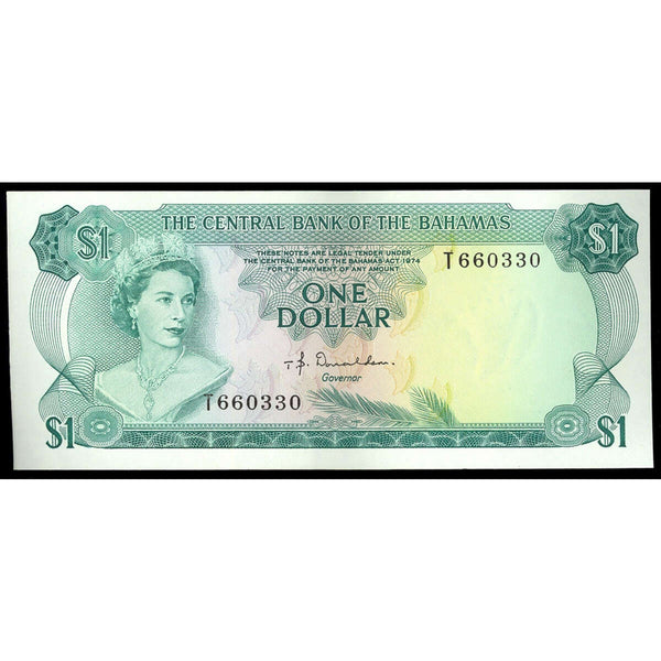 Bahamas 1 Dollar 1974 Elizabeth II Donaldson  EF-40