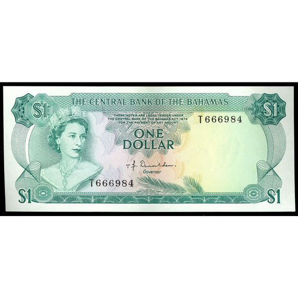 Bahamas 1 Dollar 1974 Elizabeth II Donaldson  EF-40