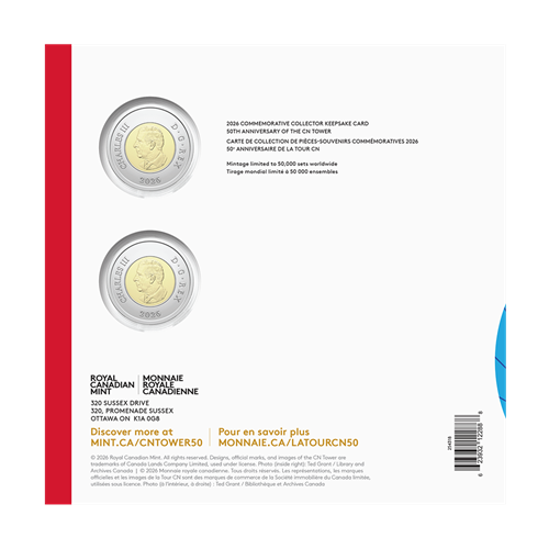 2026 50th Anniversary of the CN Tower - Commemorative Collector Keepsake Card