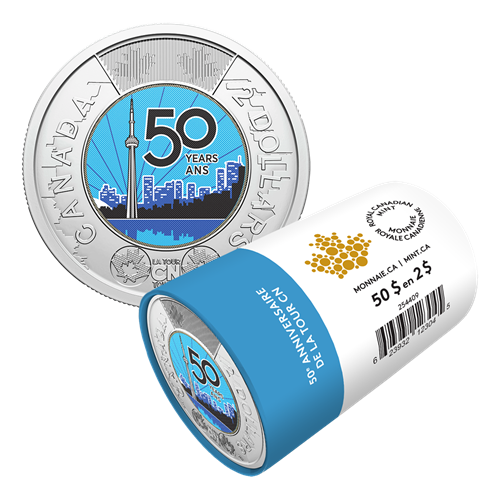 2026 $2 50th Anniversary of the CN Tower - Special Wrap Roll (Colourized)