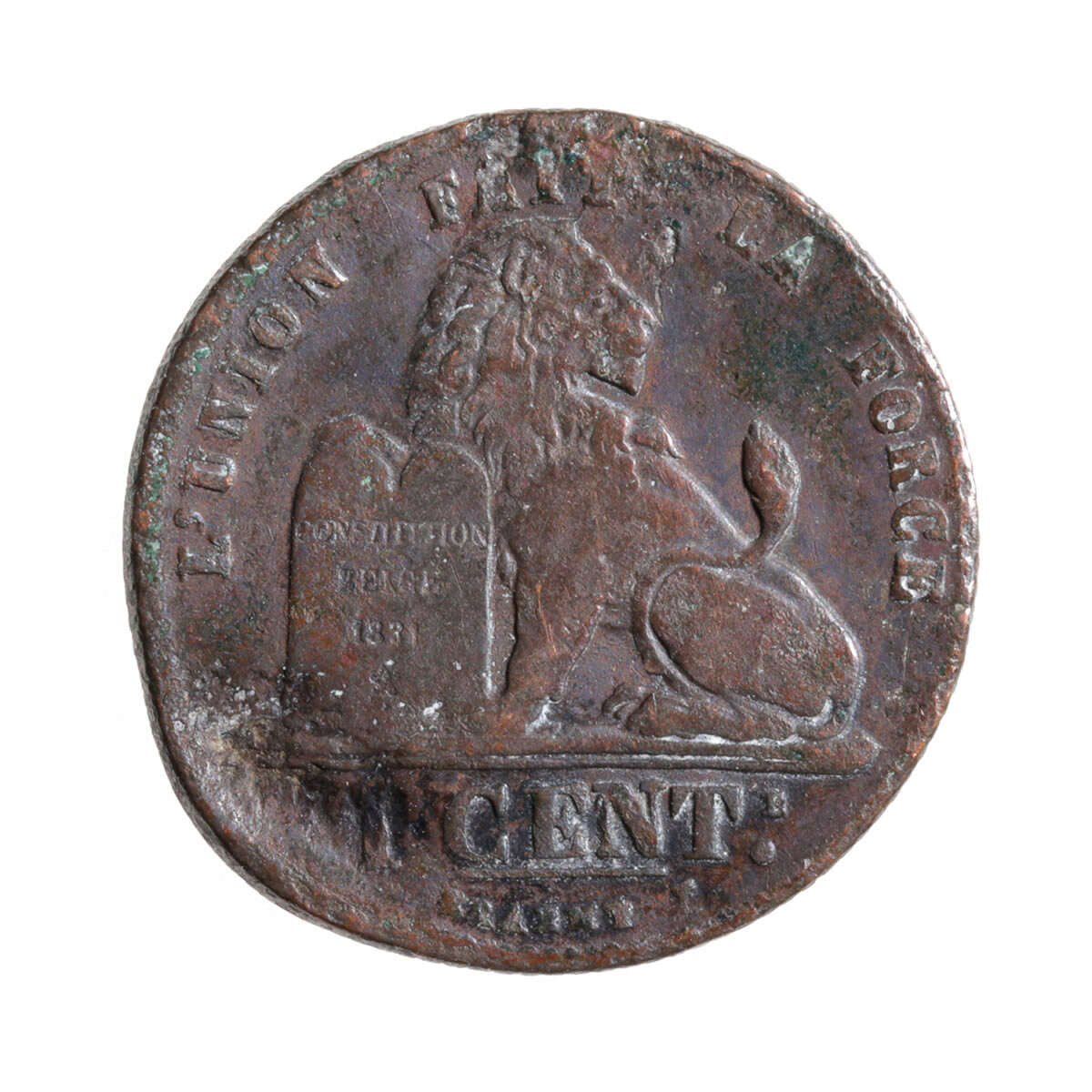 Belgium 1846 -  Centime Leopold I Narrow rims VF-30