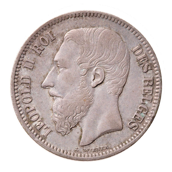 Belgium 2 Francs 1867 EF-40