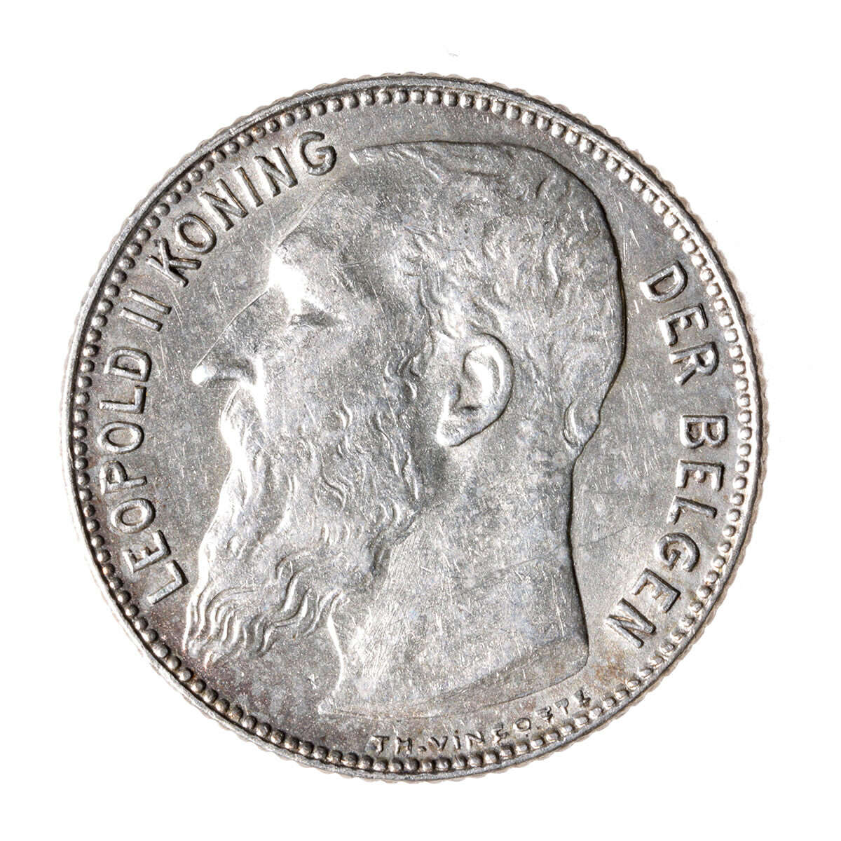 Belgium Silver 1910 -  Franc Der Belgen AU-55