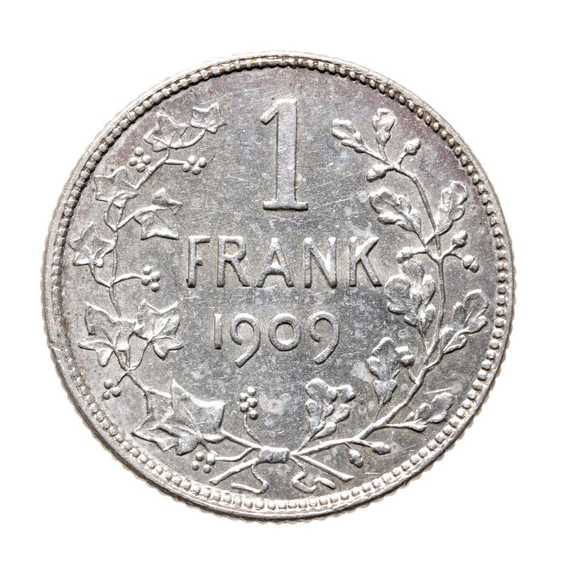 Belgium Silver 1910 -  Franc Der Belgen AU-55