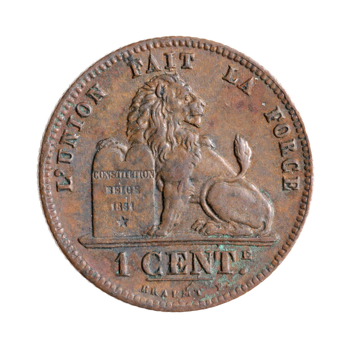 Belgium 1875 -  Centime Leopold II MS-60