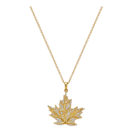 2026 Precious Maple Leaf Diamond Necklace