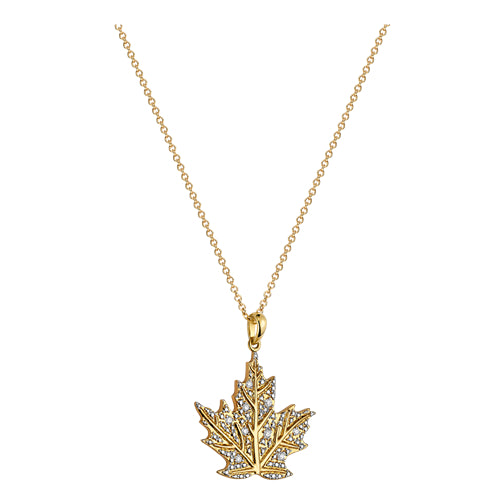 2026 Precious Maple Leaf Diamond Necklace