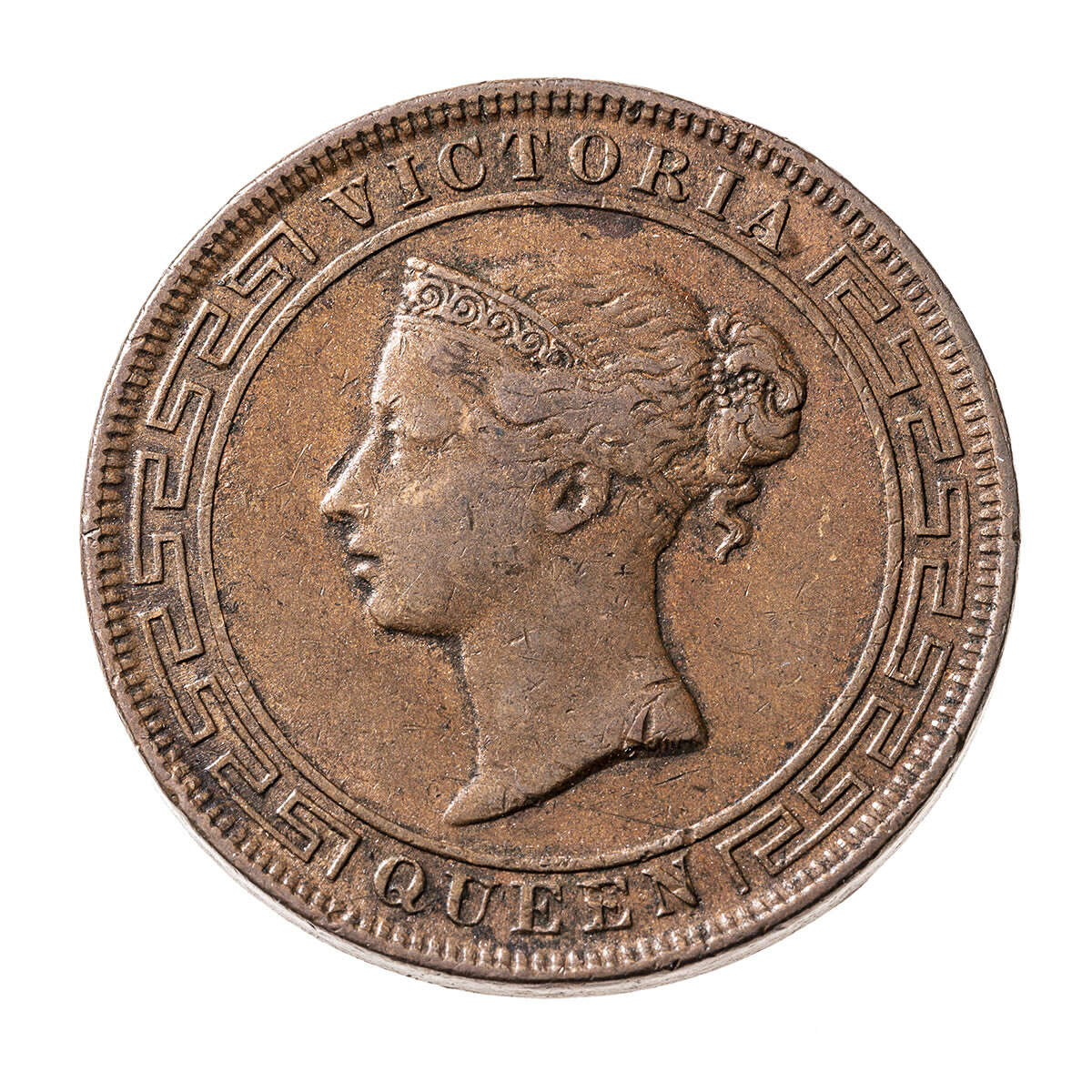 Ceylon 1890 -  5 Cents Victoria VF-20