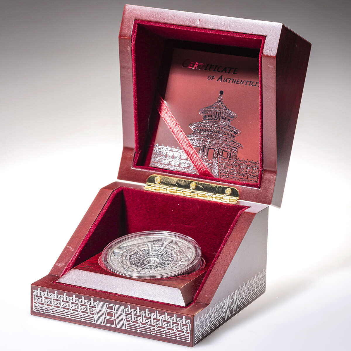 Cook Islands silver 2015 -  20 Dollars Temple of Heaven - Beijing 4 Layer Technology only 999 struck