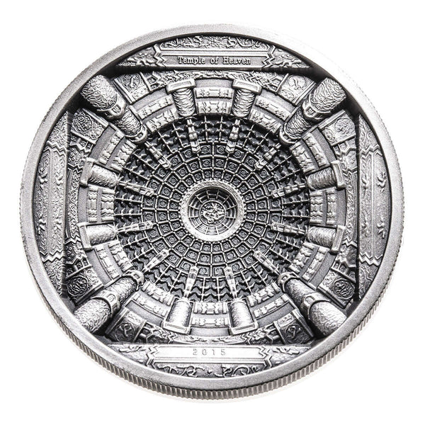 Cook Islands silver 2015 -  20 Dollars Temple of Heaven - Beijing 4 Layer Technology only 999 struck