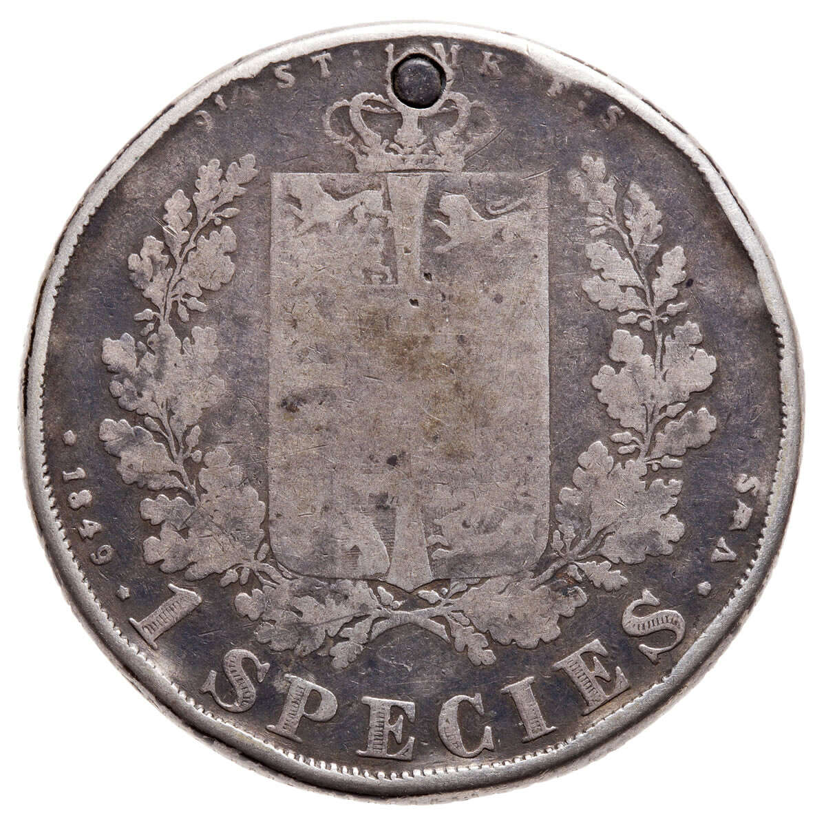 Denmark 1 Speciedaler 1849 FK VS FK VG-10