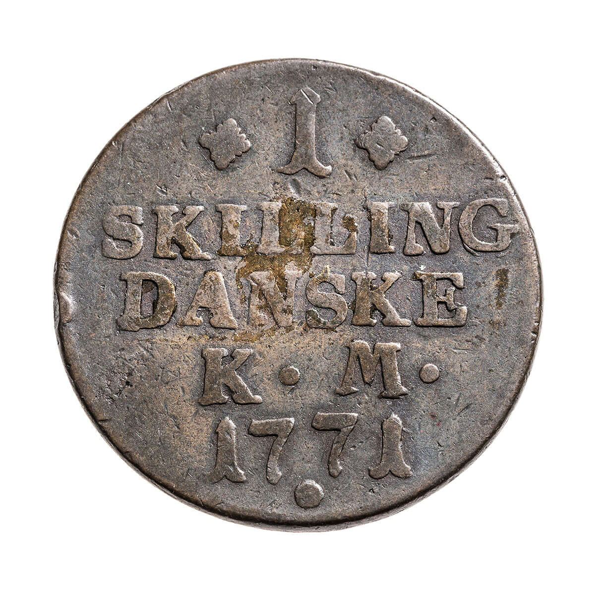 Denmark 1771 -  Skilling Christian VII KM F-15