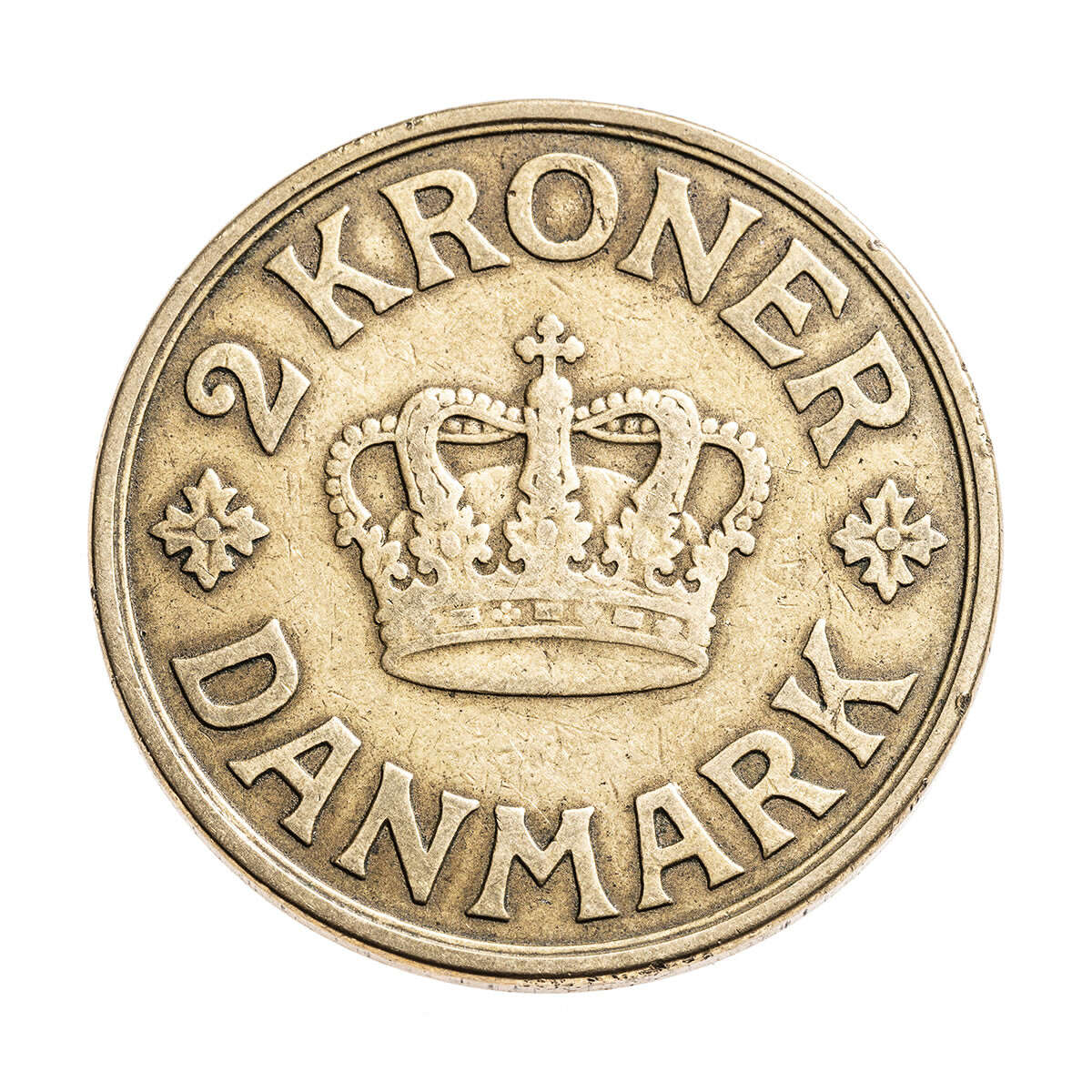 Denmark 1924 -  2 Kroner Christian X F-15