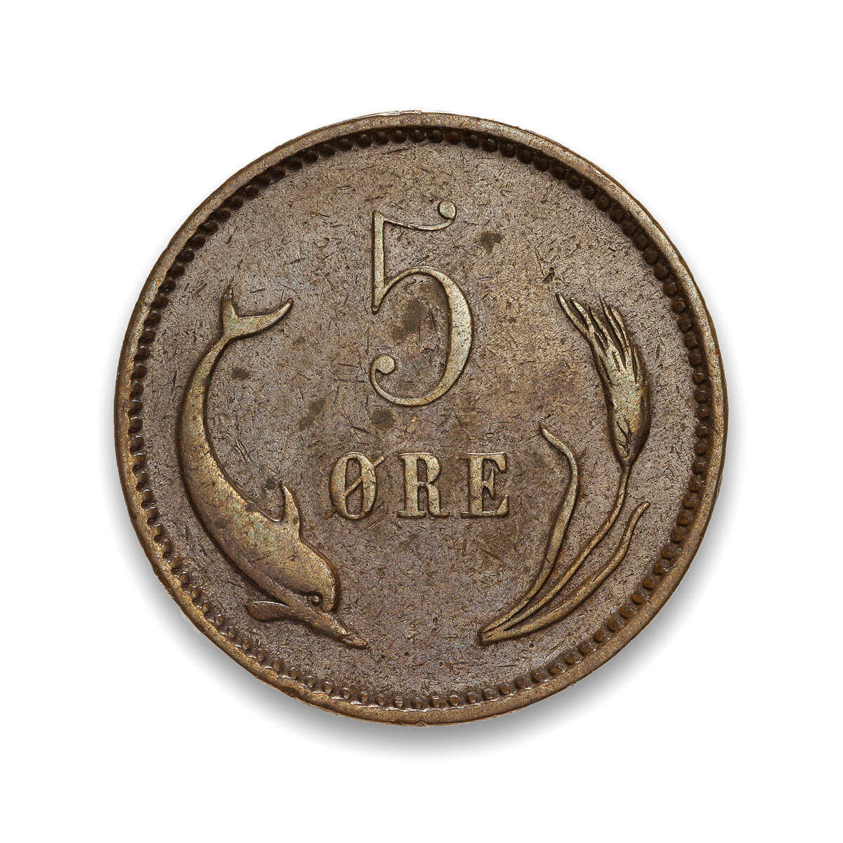 Denmark 5 Ore 1884 VF-30