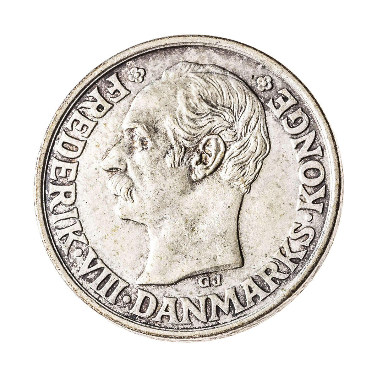 Denmark Silver 1907 -  25 Ore Frederik VIII AU-50