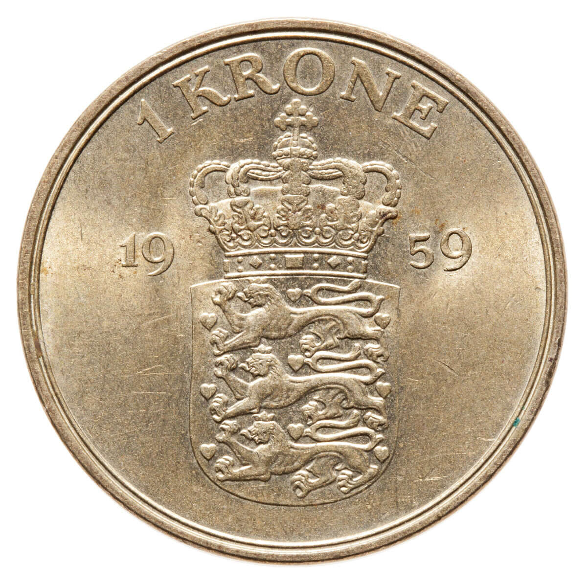 Denmark 1 Krone 1959 Frederik IX MS-60