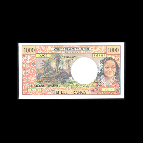 French Polynesia 1000 Francs 2003 AU-50