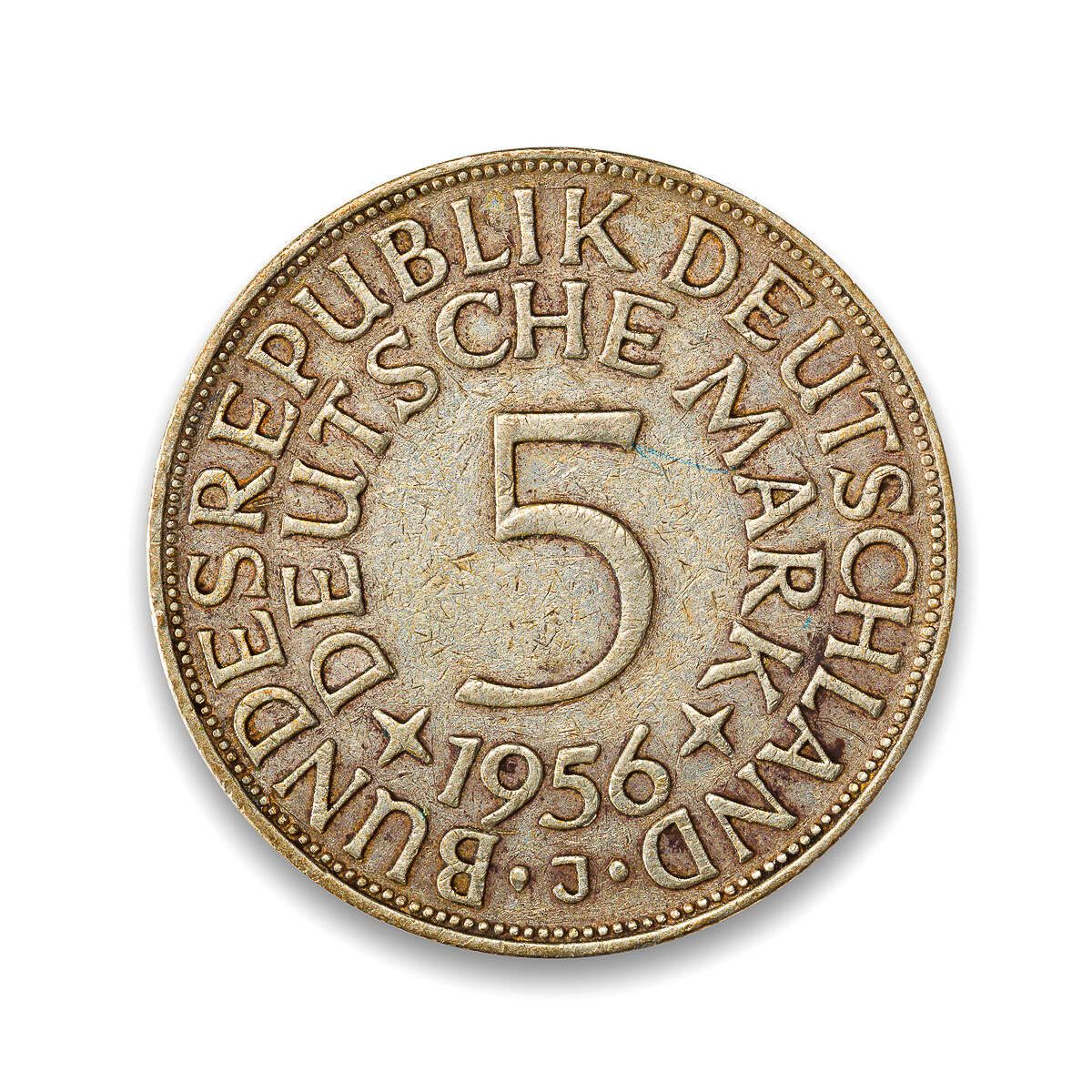 Germany 5 Mark 1956 J EF-40