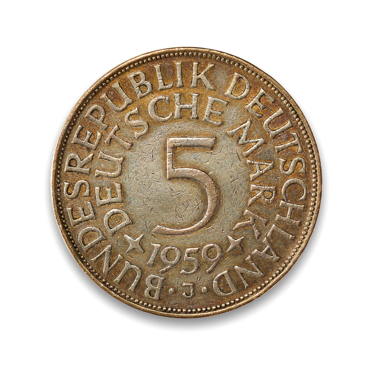 Germany 5 Mark 1959 J EF-40