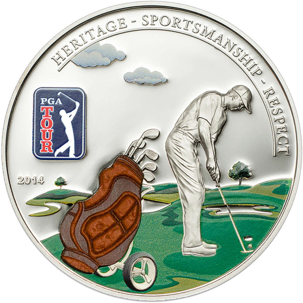 2014 $5 PGA Tour: Green - Sterling Silver Coin
