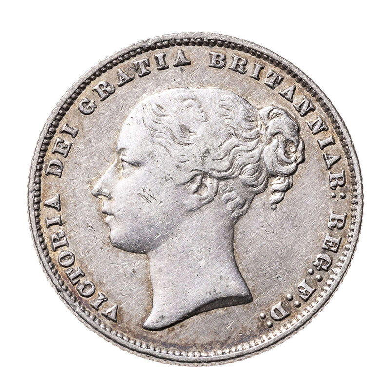 Great Britain Silver 1859 -  Shilling Victoria VF-20