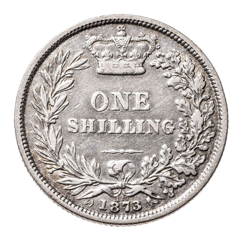 Great Britain Silver 1873 -  Shilling Victoria VF