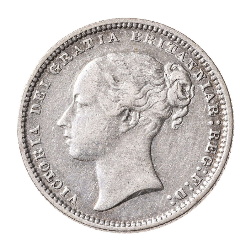 Great Britain Silver 1873 -  Shilling Victoria VF