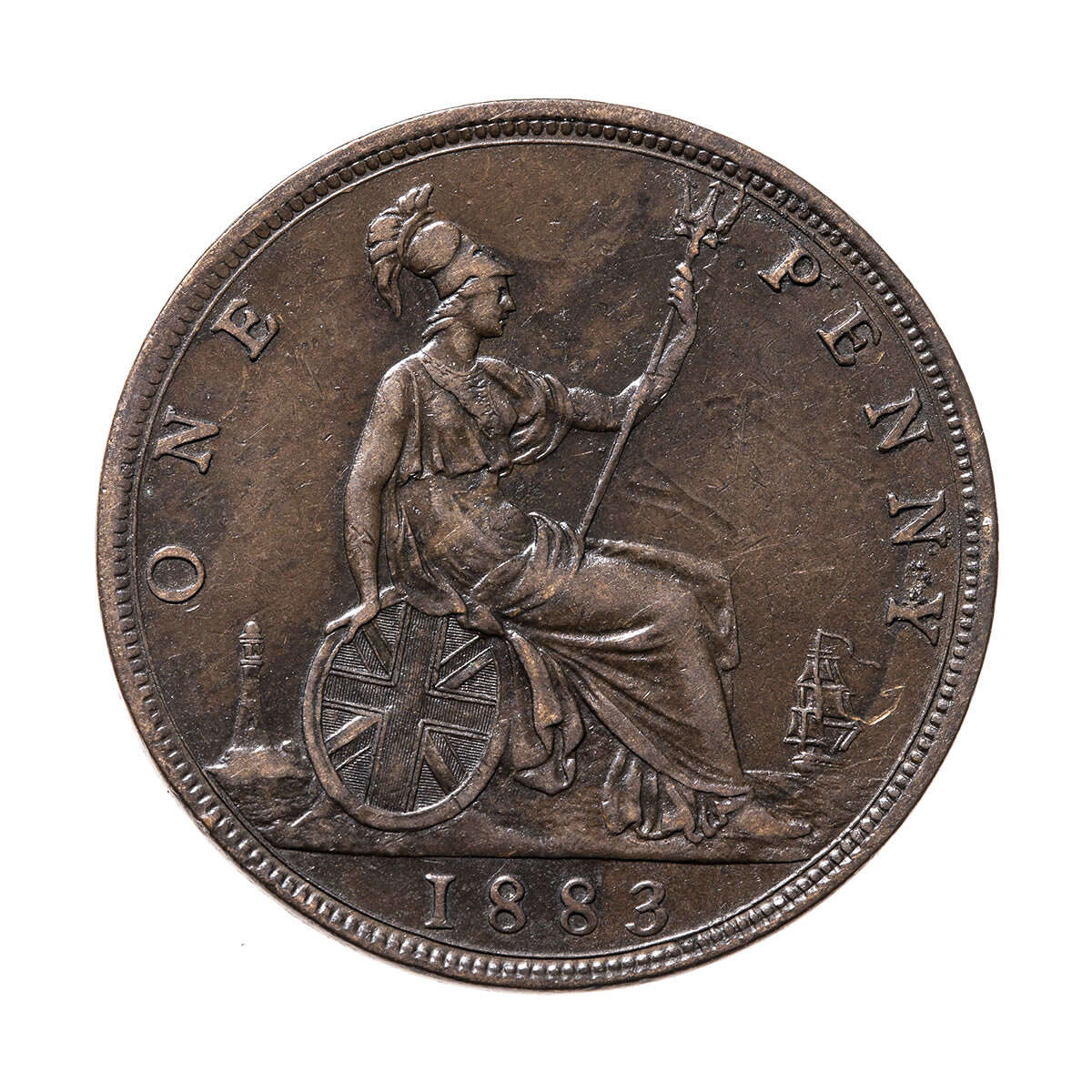 Great Britain Bronze 1883 -  Penny Victoria VF-30