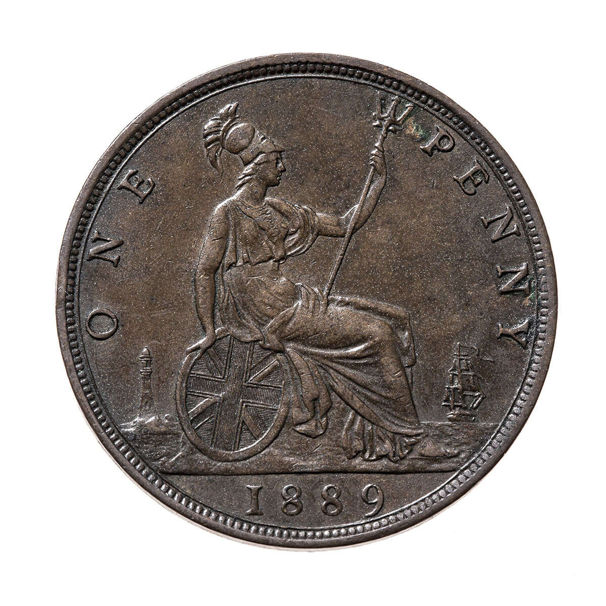 Great Britain Bronze 1889 -  Penny Victoria VF-30