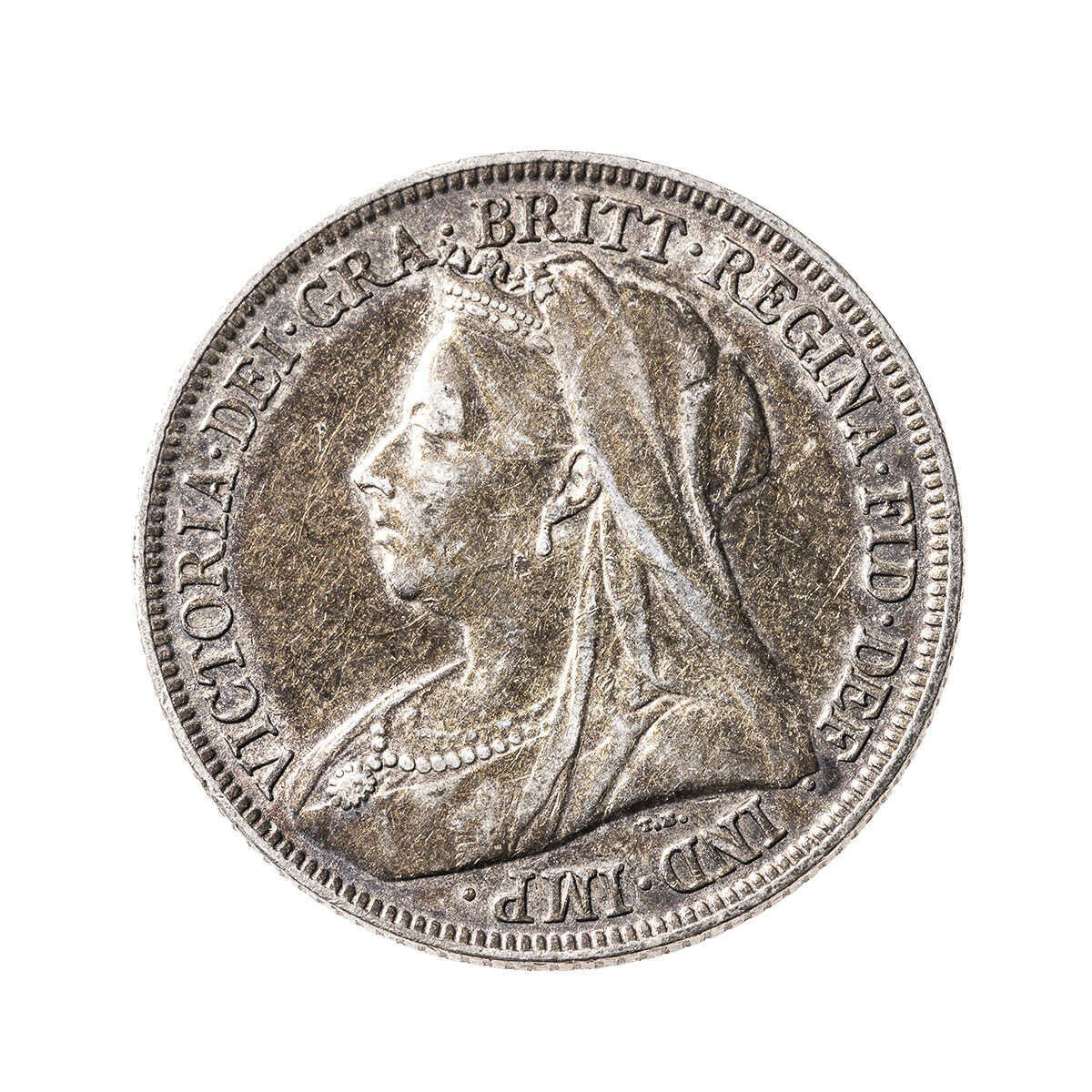 Great Britain Silver 1894 -  Shilling Victoria VF-30