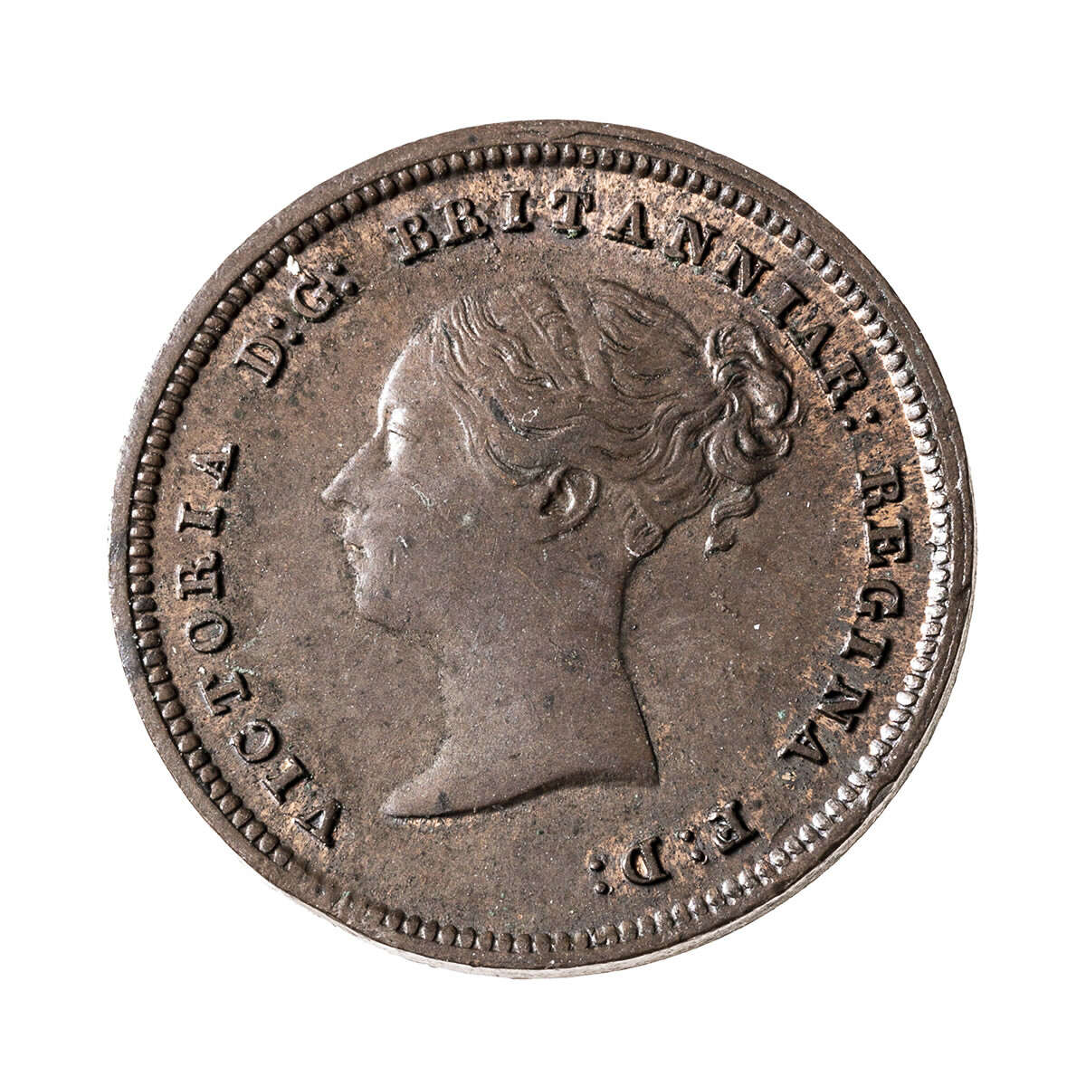 Great Britain 1843 -  1/2 Farthing Victoria EF-40