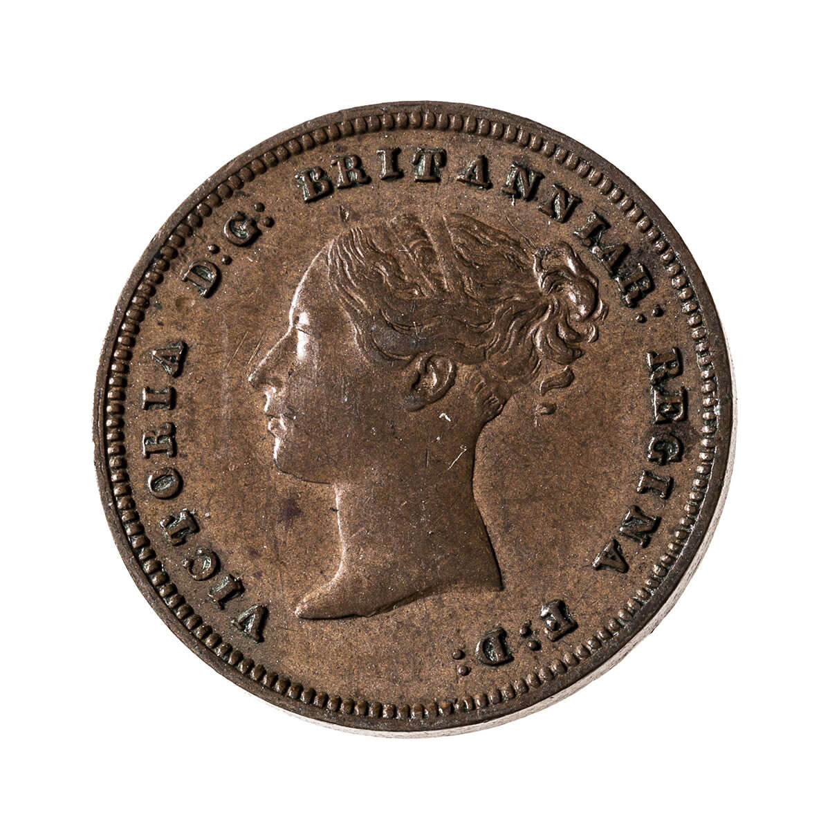 Great Britain 1843 -  1/2 Farthing Victoria EF-45