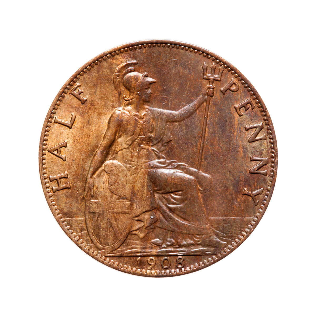 Great Britain 1/2 Penny 1908 Edward VII MS-60