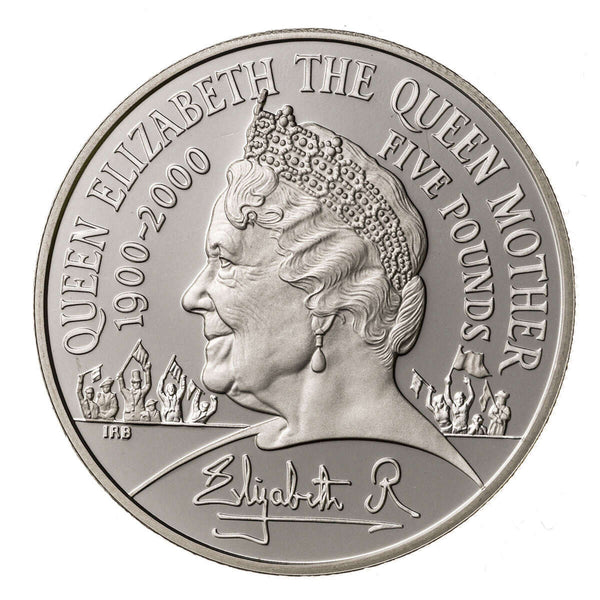 Great Britain 2000 5 Pounds Silver Proof - Silver Piedfort Centenary Crown