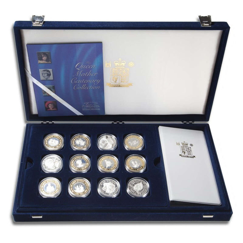 Great Britain 2000 12 Coin Silver Proof Set - Queen Mother Centenary Collection