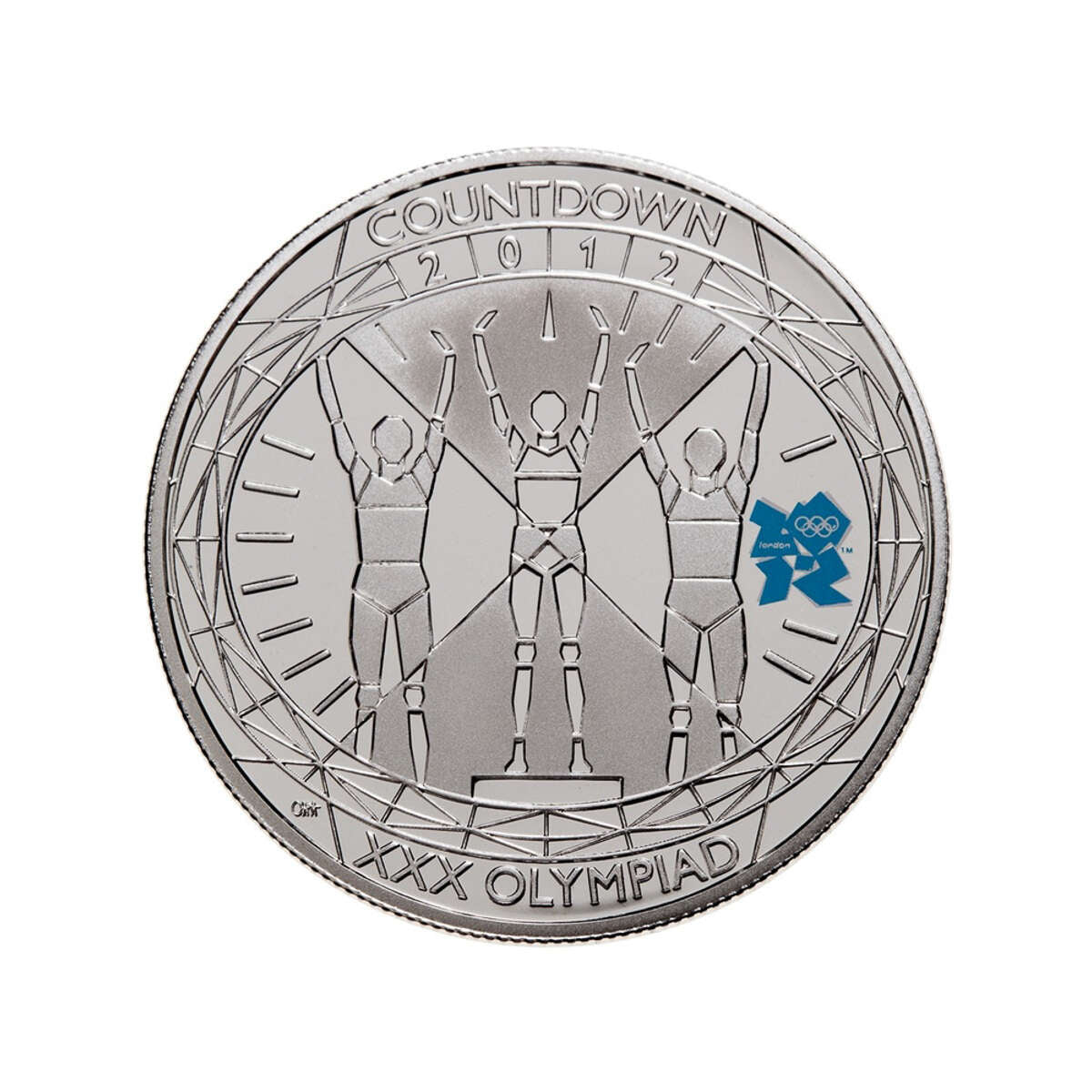 Great Britain 2012 5 Pounds Silver Piedfort Coin - Winners Podium, The Games have arrived