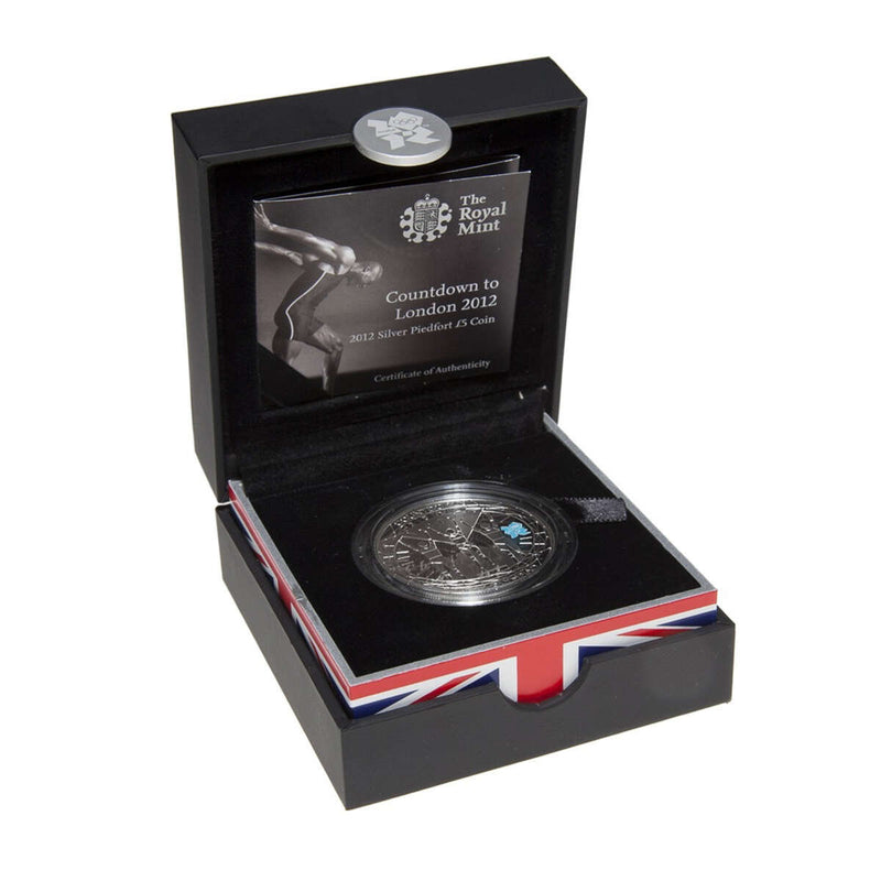 Great Britain 2012 5 Pounds Silver Piedfort Coin - Winners Podium, The Games have arrived