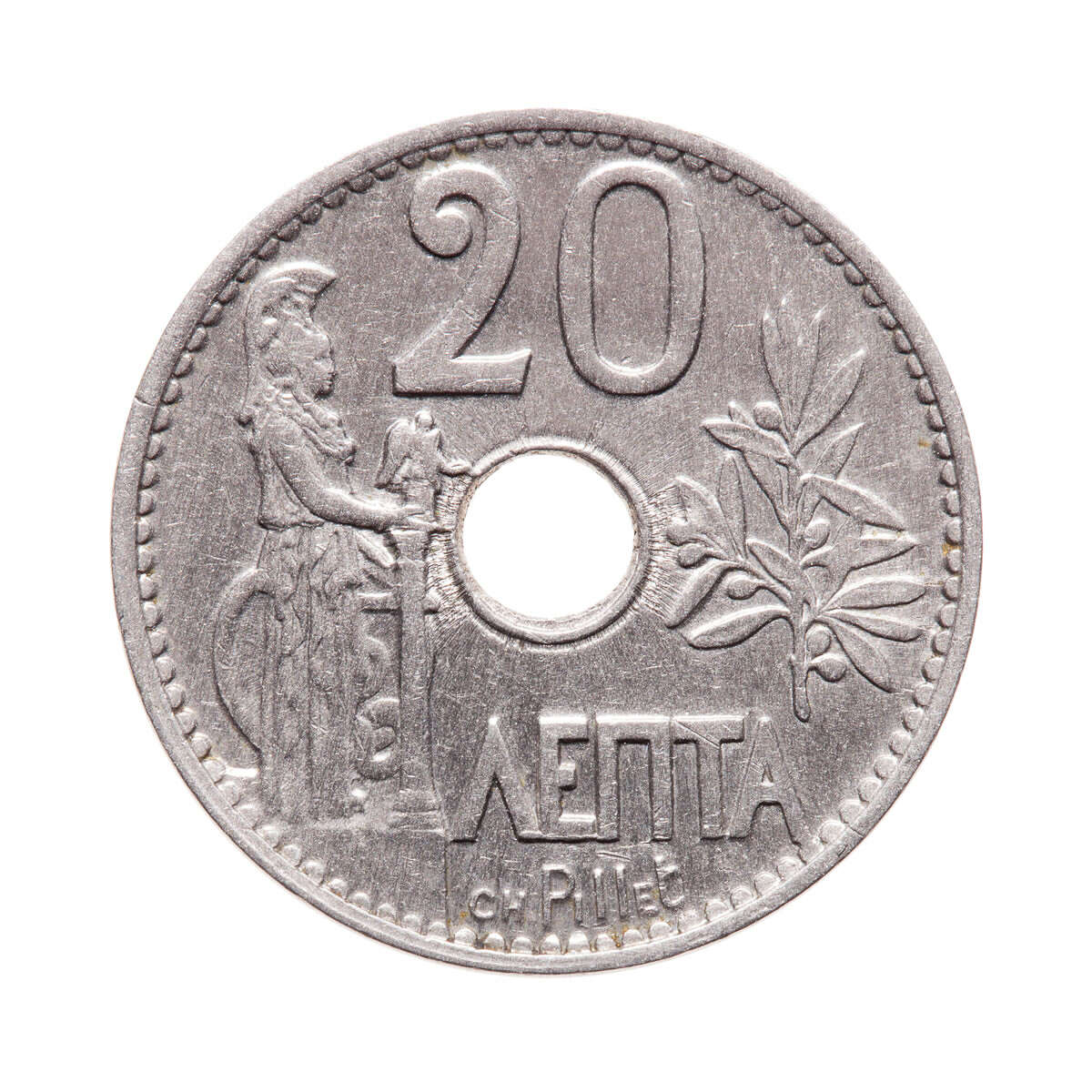 Greece 20 Lepta 1912 AU-50