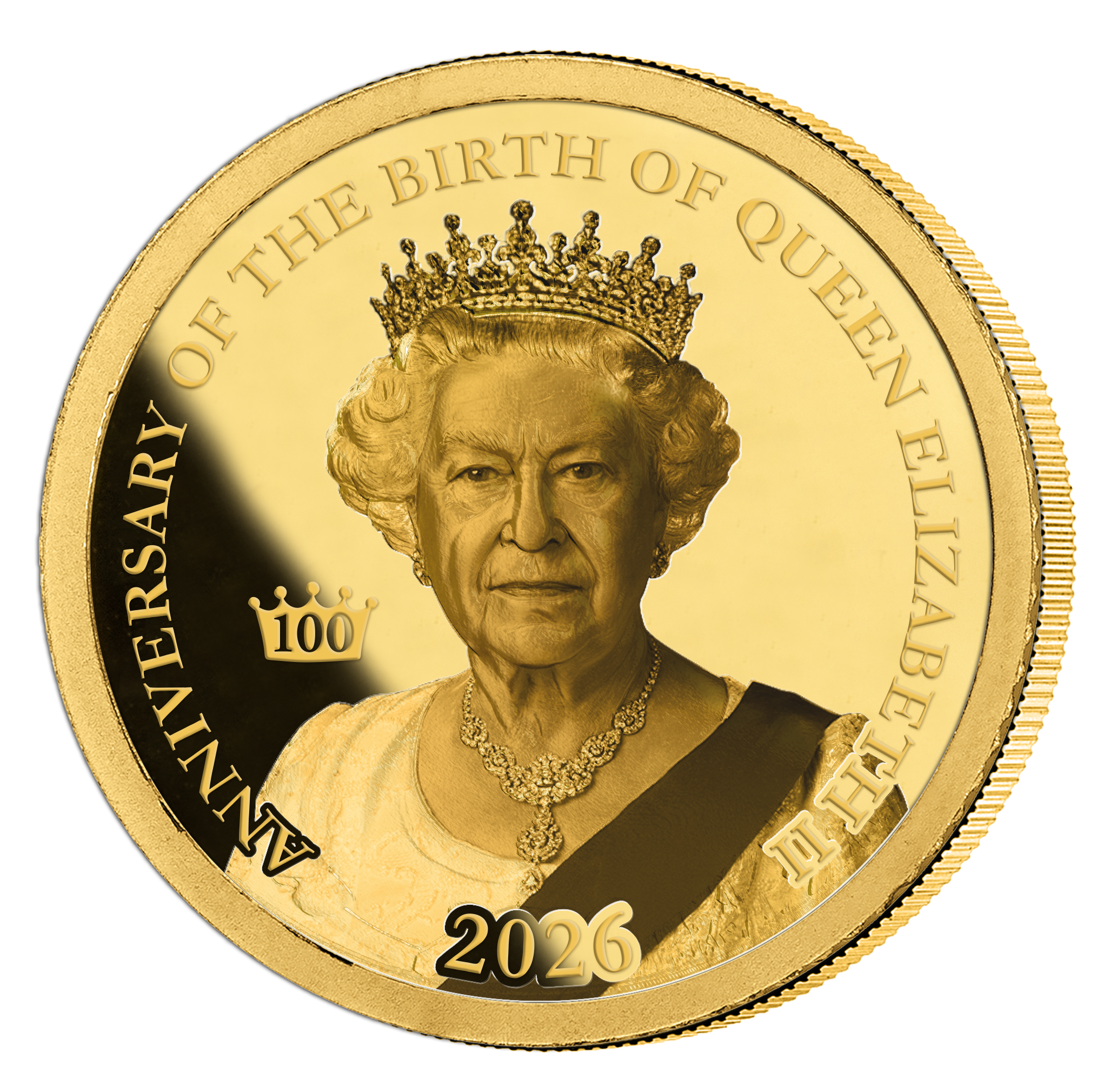 2026 1 Pound 100th Anniversary of the Birth of Queen Elizabeth II - Pure Gold Coin