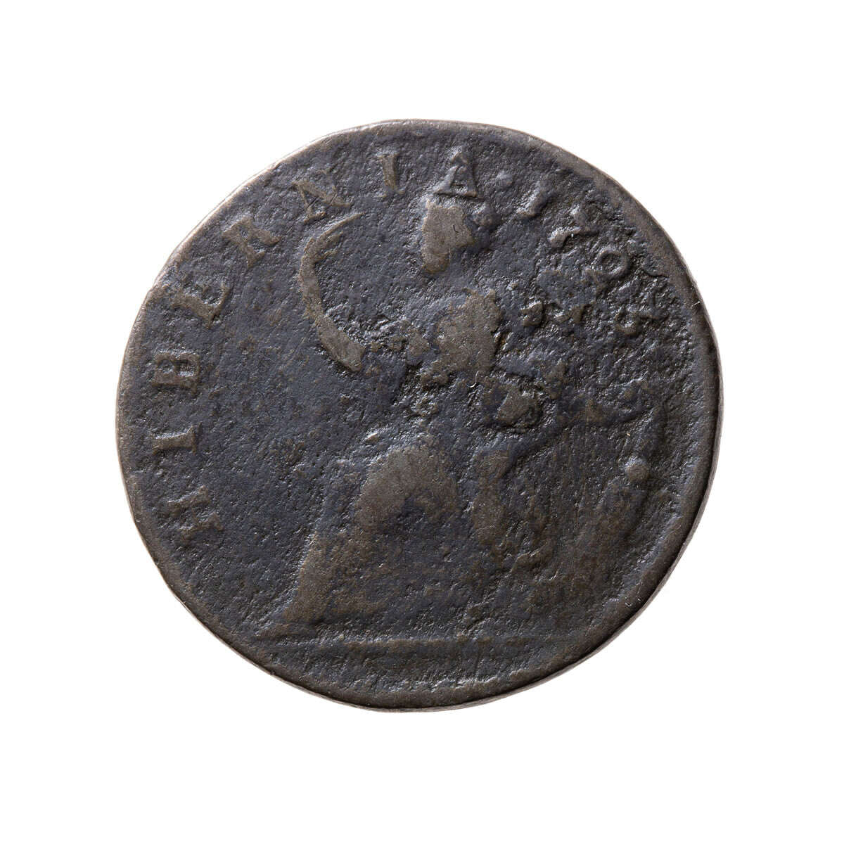 Ireland 1723 -  1/2 Penny No dot before Hibernia