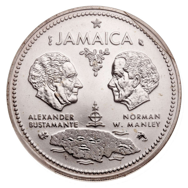 Jamaica 1972 10 Dollars Silver Proof Coin - 10th Anniversary of Independence